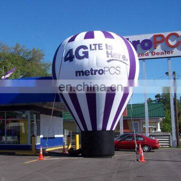 Cheap Hot Air Balloon Shape Outdoor Inflatable Ground Balloon with Removable Advertising Banner