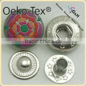fashionable high-end quality press spring metal snap button
