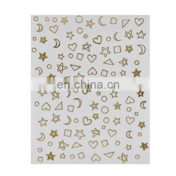 JOYFUL 317-318 Moon And Star Nail Stickers Gilding Nail Decals Japanese Strap Glue Nail Stickers photo-3