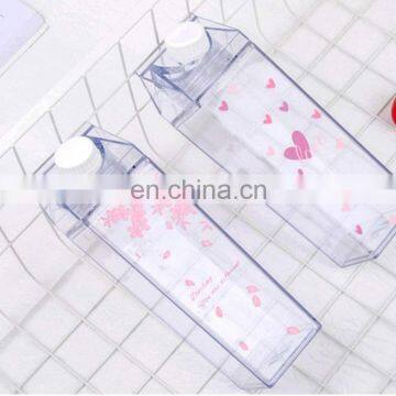 Reusable Custom Logo Transparent Clear Milk Carton Shaped Water Bottle Plastic photo-5