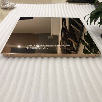Mould-Proof stainless steel 304 ceiling for  food factory  canteen chemical factory  8K mirror metal ceiling