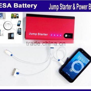 for Any Displacement Gasoline Car / Diesel Vehicle Thin Tpye 11000mAh Li-ion Battery for USB EC5 Output Jump Starter Quality Choice photo-2