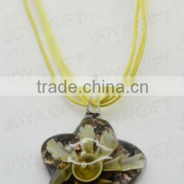 Low price Lampwork Glass Pendant Necklace Lampwork glass Necklace glass bottle necklace pendant with wax cord