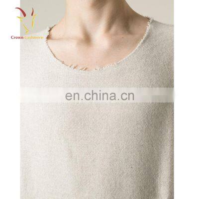 Men's Cashmere/silk Blended Sweater With Short Sleeves photo-5