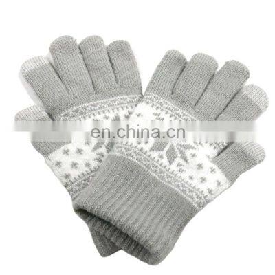 Soft Acrylic Touchscreen Tactile Gloves Unisex Touch Screen Magic Gloves Winter Knitted Warm Gloves With Touchscreen Fingers