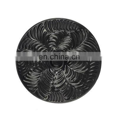 black ceramic round plate tray candle holders