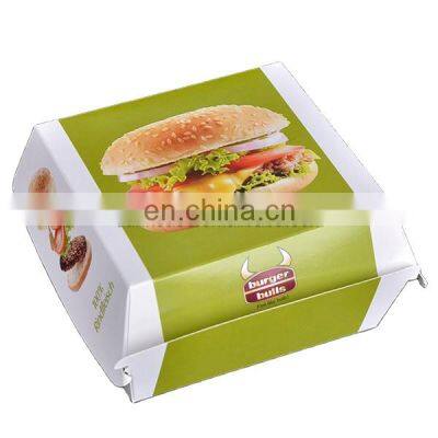 Custom printed wholesale burger box paper white