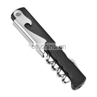 Customised Vertical Tabletop Personal Stainless Steel Corkscrew Handle Plastic Bottle Red Wine Opener photo-4