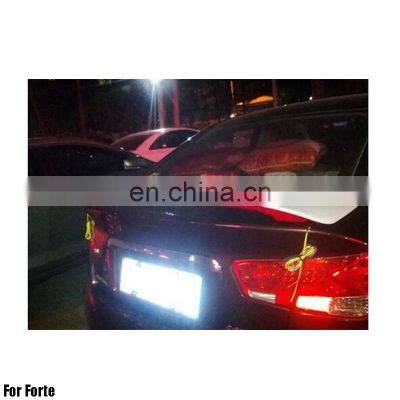 ABS Primer Painted Back Car spoiler For Forte Rear spoiler with full light