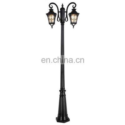 2 head european style landscape outdoor road lamp post led lights for decoration garden lights