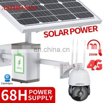 80W 40AH Battery Solar Panel HD 5MP 30X ZOOM Security IP Camera Wireless 3G 4G SIM Card Outdoor PTZ CCTV Surveillance Cam CamHi photo-2