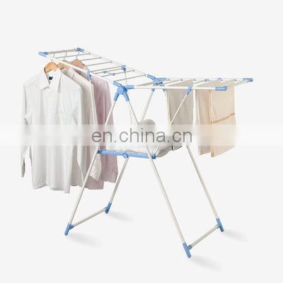 Home Foldable Cloth Hanger Stand Stainless Steel Clothes Laundry Drying Rack