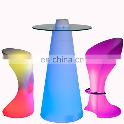 glowing cocktail event party wedding led bar tables and chairs indoor outdoor led bar tables and chairs sofa