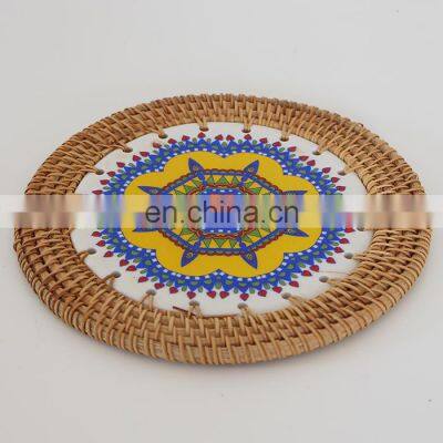 Hot Sale Best Price Rattan Placemat Tablemat New Arrival wall decor basket wholesale Handwoven in Vietnam Manufacturer