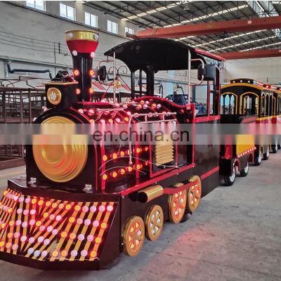 Amusement park rides indoor outdoor children musical 20 seats trackless train