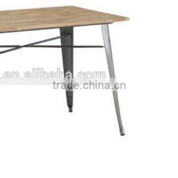 Rubber wood powder coating dining table Rectangle table