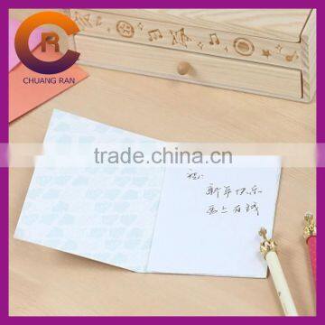 300g white card black logo printed custom colored wedding invitation card