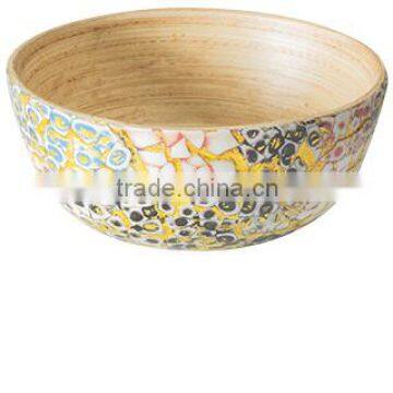 High quality best selling eco friendly Large Eggshell Spun Bamboo Bowl from Viet Nam