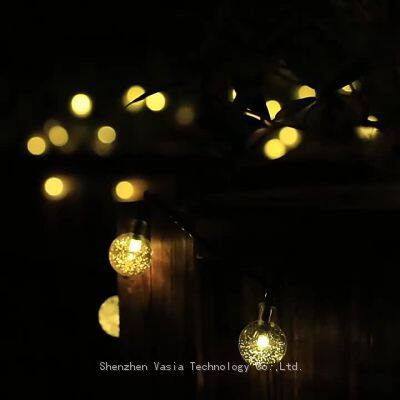 Solar Crystal Globe String Lights - IP65 Waterproof 8 Modes for Outdoor Christmas Wedding Garden Party Decorations photo-2