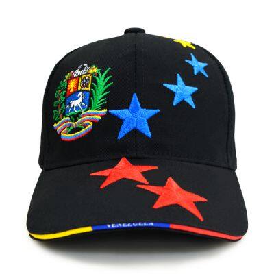 Шитые 100% хлопковые шестипанельные бейсбольные кепки на заказ, унисекс, регулируемый размер