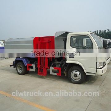 Dongfeng small side load garbage truck,5m3 new garbage truck