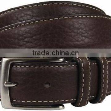 New Men's Waistband Casual Dress Leather Pin Metal Buckle Belt Black Strap