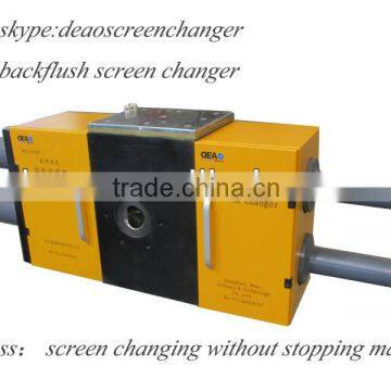 screen changer for plastic extrusion, granulation