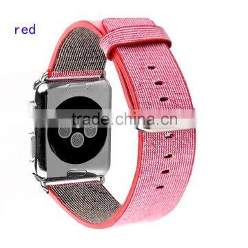 Factory Nylon Style Leather Watch Bands Loop For Apple Watch Strap Band Strap 42 38 mm photo-4