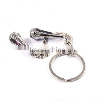Cute Design Couple Keychains Microphone Metal Keychain photo-3