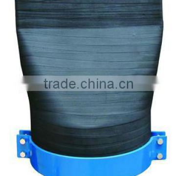 Clamp type rubber duckbill check valve