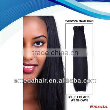 GradeAAAAA Peruvian hair wholesale jet black hair products