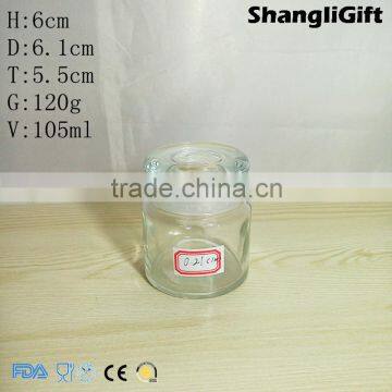 Simple Glass Jar 105ml With Glass Lids For Candle Making Cheap Glass