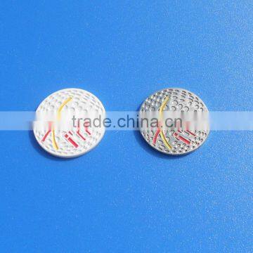 promotional silver and white color golf shape ball markers