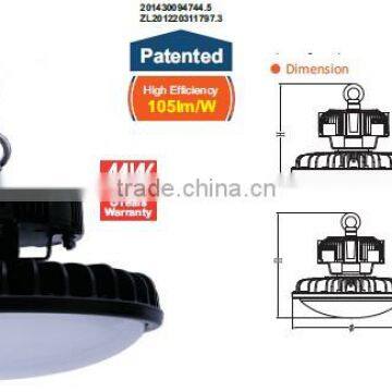 black housing UFO 120w led high bay light with ip65