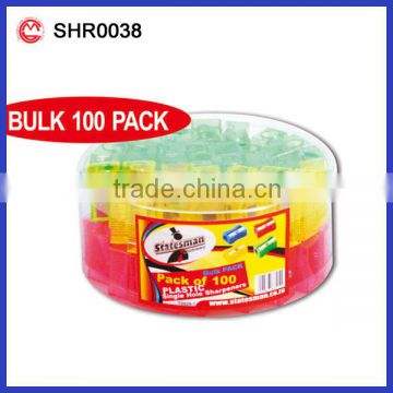 COLORFUL PLASTIC PENCIL SHARPENER IN BULK