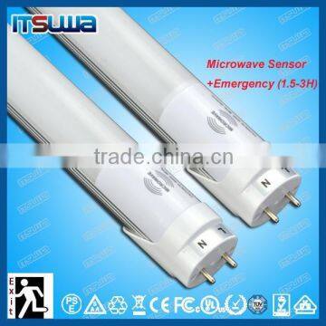 Emergency T8 18W rechargeable led light tube with internal battery backup t8 led tube houding