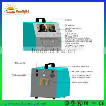 New design China 50W TV portable solar power system or solar energy home system with tv in a low price