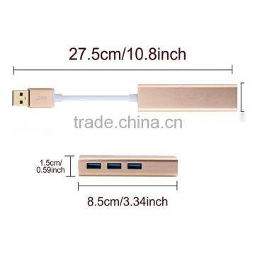 High Quality USB 3.0 Hub Ports With RJ45 Cable Adapter photo-2