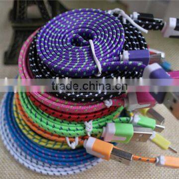 Nylon Flat Noodle Micro USB to Displayport Connector Cable photo-6