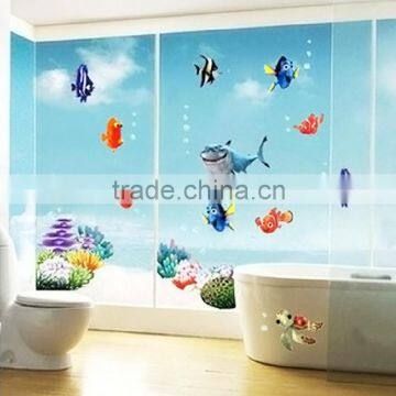 New Fish Seabed NEMO Wall Sticker Cartoon Wall Sticker Decor Removable Vinyl Nursery Kids Room Decals photo-3