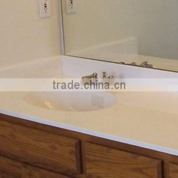 bathroom tile vanity top made of composite acrylic solid surface