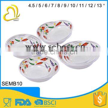 wholesale round food salad melamine bowl set