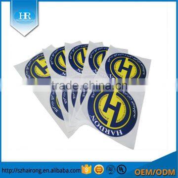 Custom circular grid at the end coated paper stickers, custom stickers