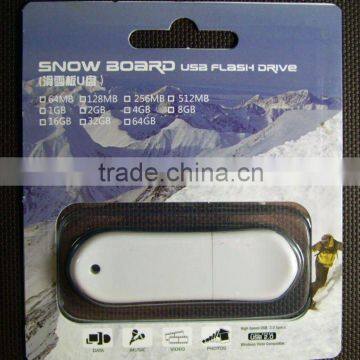 Snowboard Shaped Usb Flash Drive, Interface USB 2.0