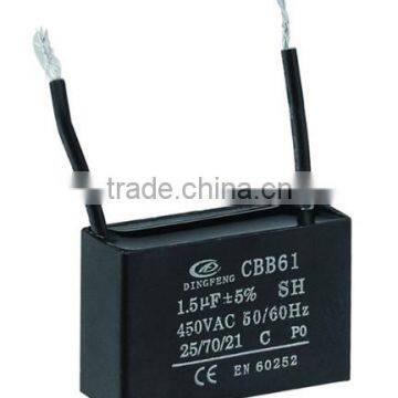 Long-life Service Cbb61 4uf 450VAC Motor Capacitor for Fan, Standing Fan, Water Pump