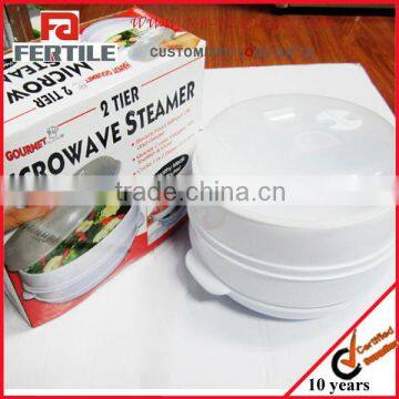 Promotional 3 tier microwave food steamer