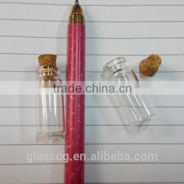 1.5ml small glass bottle vial with cork