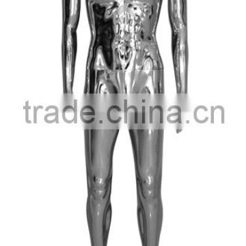 Electroplating masculine man plastic mannequin headless Adjustable Strong nude manikin for window display