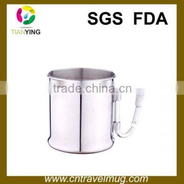 unbreakable stainless steel coffee cup mug with metal lid