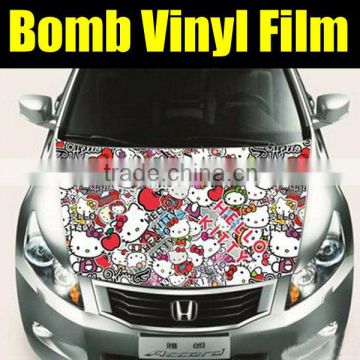 Matt bomb sticker for car color change film with size 1.52*30m